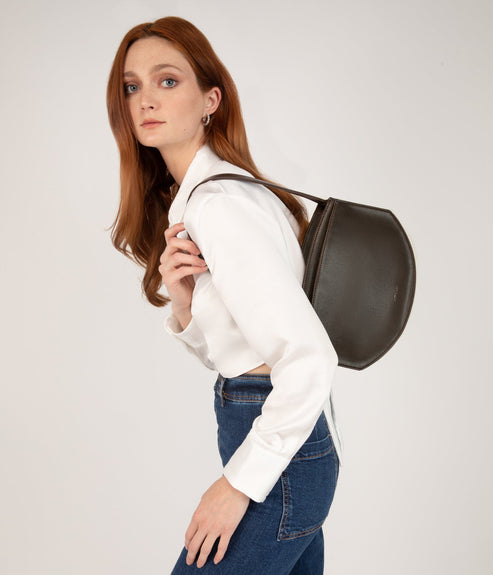 JENINE Vegan Shoulder Bag - Vintage | Color: Black - variant::black