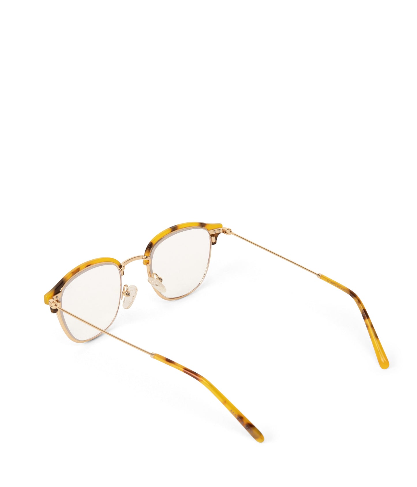 KANNA-3 Recycled Clubmaster Reading Glasses | Color: Yellow - variant::gold