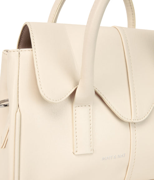 GABBY Vegan Satchel - Arbor | Color: White, Beige - variant::macadamia
