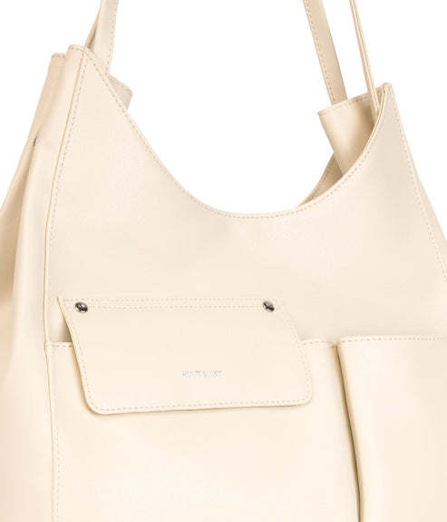 TINA Vegan Tote Bag - Arbor | Color: White, Beige - variant::macadamia