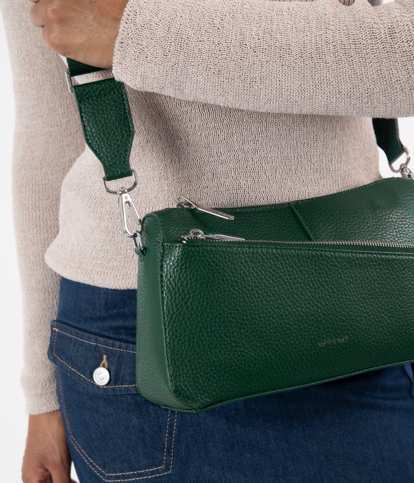 JANICE Vegan Crossbody Bag - Purity | Color: Black - variant::black