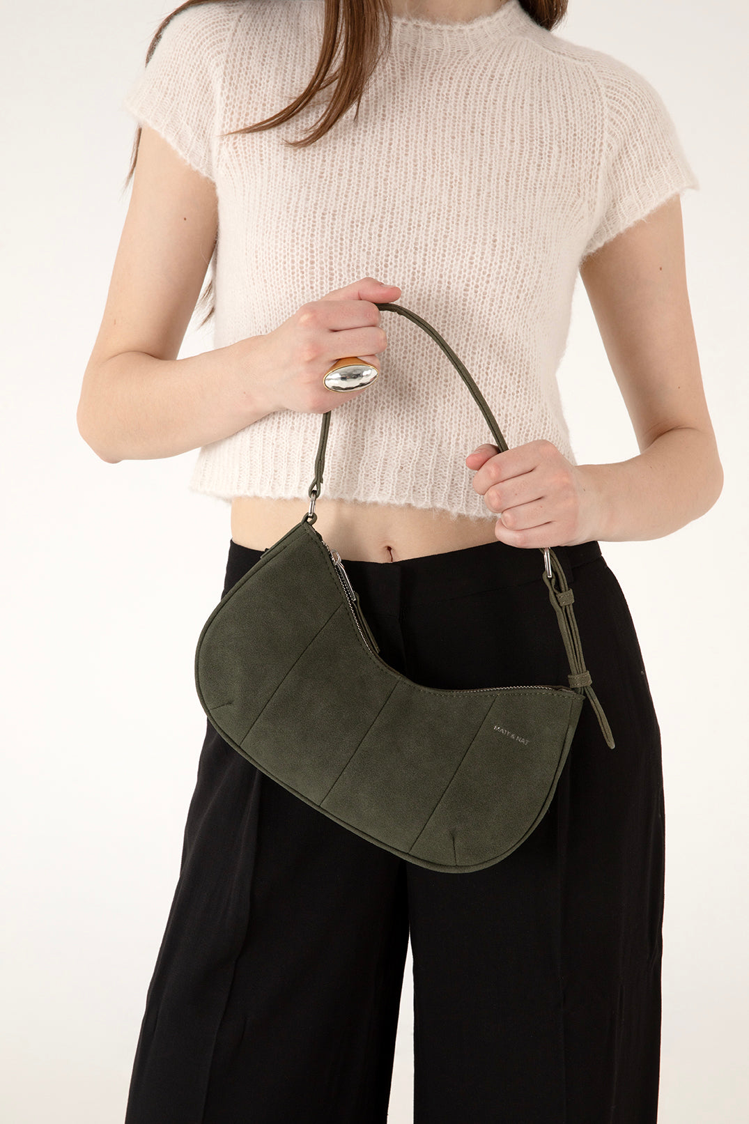 MARI Vegan Shoulder Bag – Solstice | Color: Juniper - variant::juniper