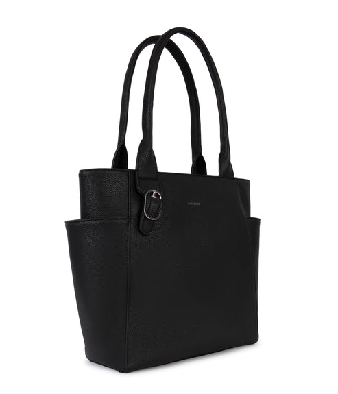 IONA Vegan Tote Bag - Grain | Color: Black - variant::black