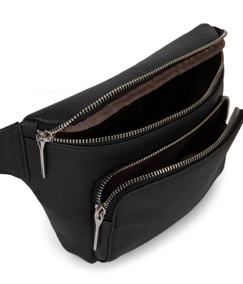 KORA Vegan Belt Bag - Grain | Color: Black - variant::black