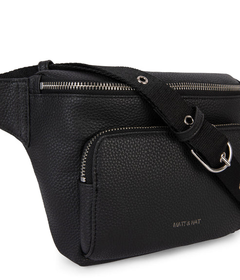 KORA Vegan Belt Bag - Grain | Color: Black - variant::black