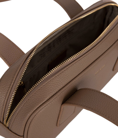 LEMUR Vegan Satchel – Grain | Color: Toffee - variant::toffee