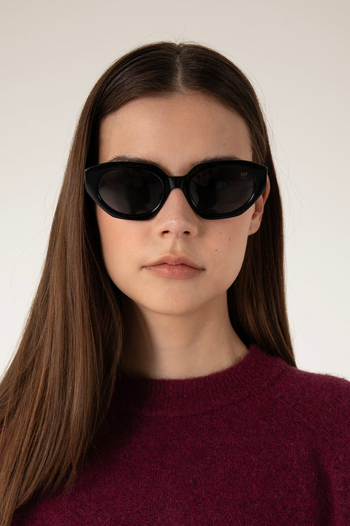 LACI Cat Eye Sunglasses | Color: Black - variant::black