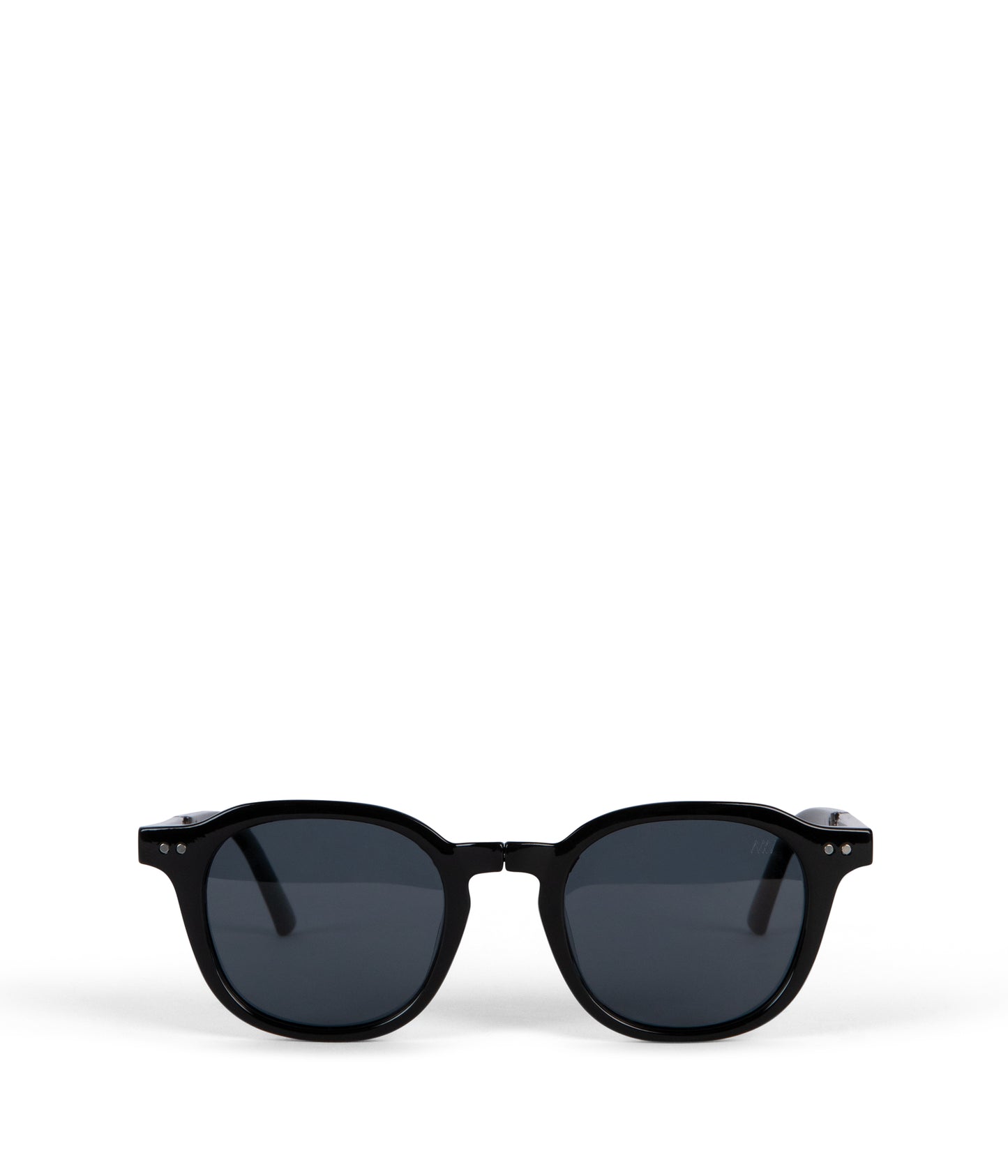 NIKA Round Foldable Sunglasses | Color: Black - variant::black