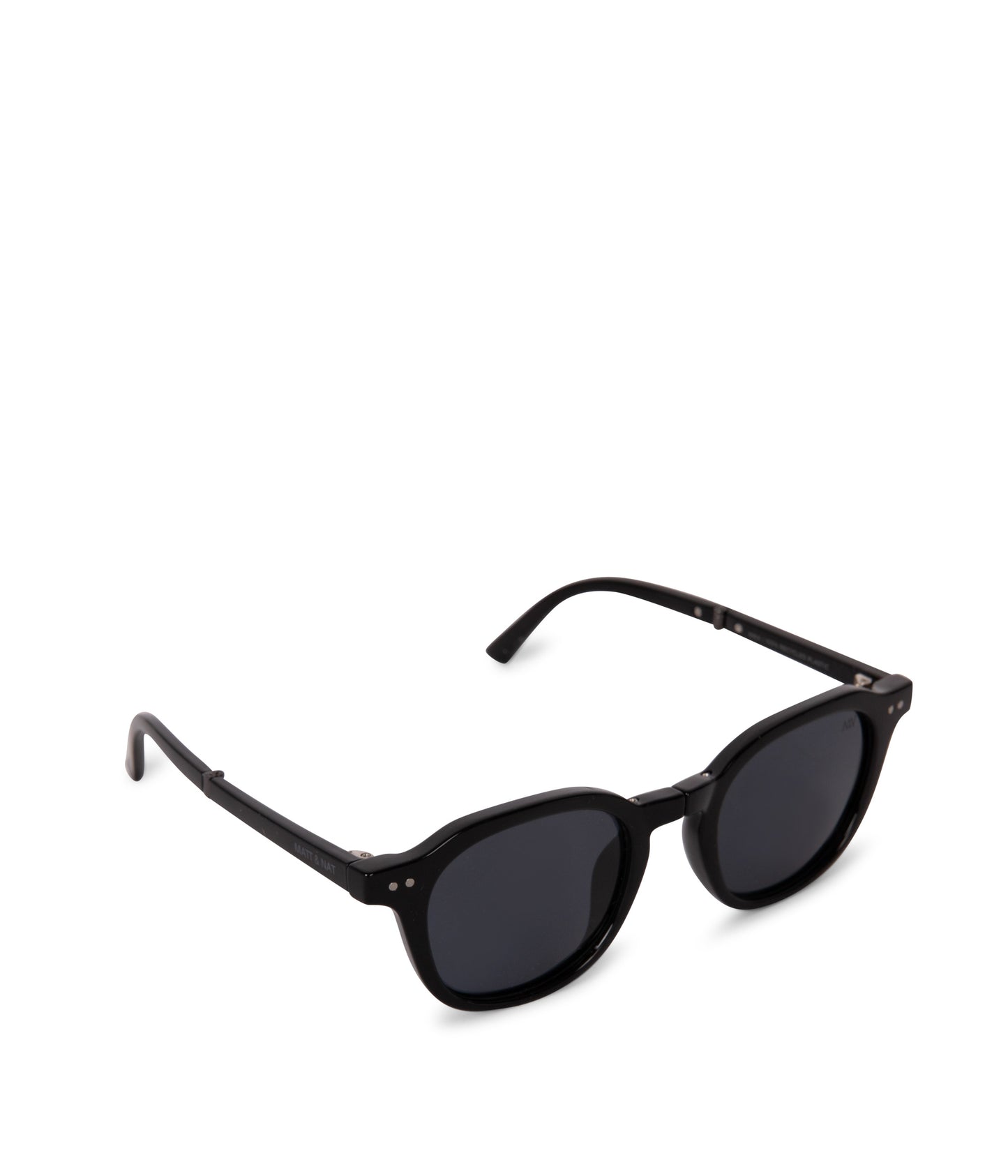 NIKA Round Foldable Sunglasses | Color: Black - variant::black