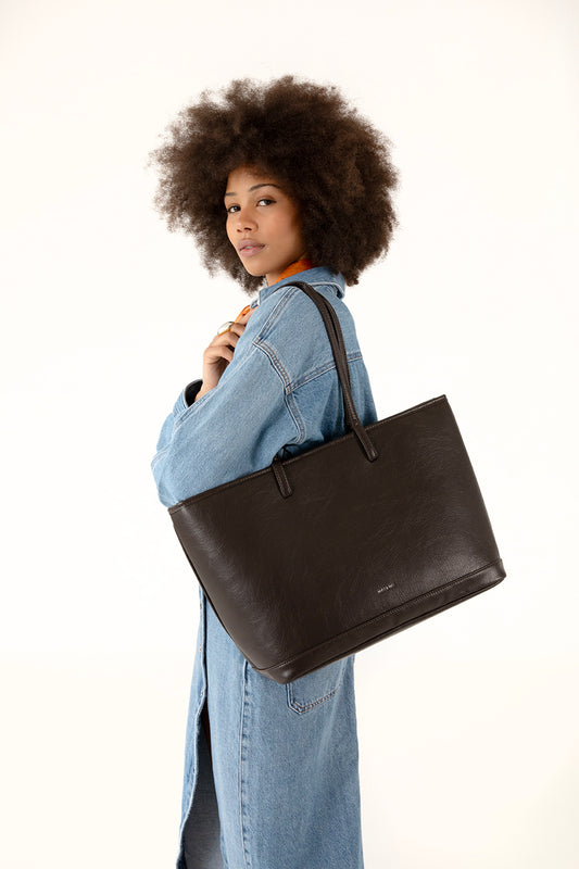 ELIZA Vegan Tote Bag - Theme | Color: Black - variant::black