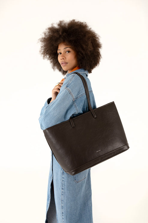 ELIZA Vegan Tote Bag - Theme | Color: Coffee - variant::coffeee