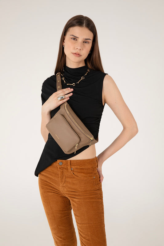 KORA Vegan Belt Bag - Grain | Color: Toffee - variant::toffee
