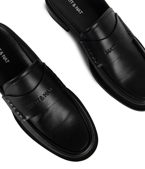 HEIDI Women's Vegan Slip On Mules | Color: Black - variant::black