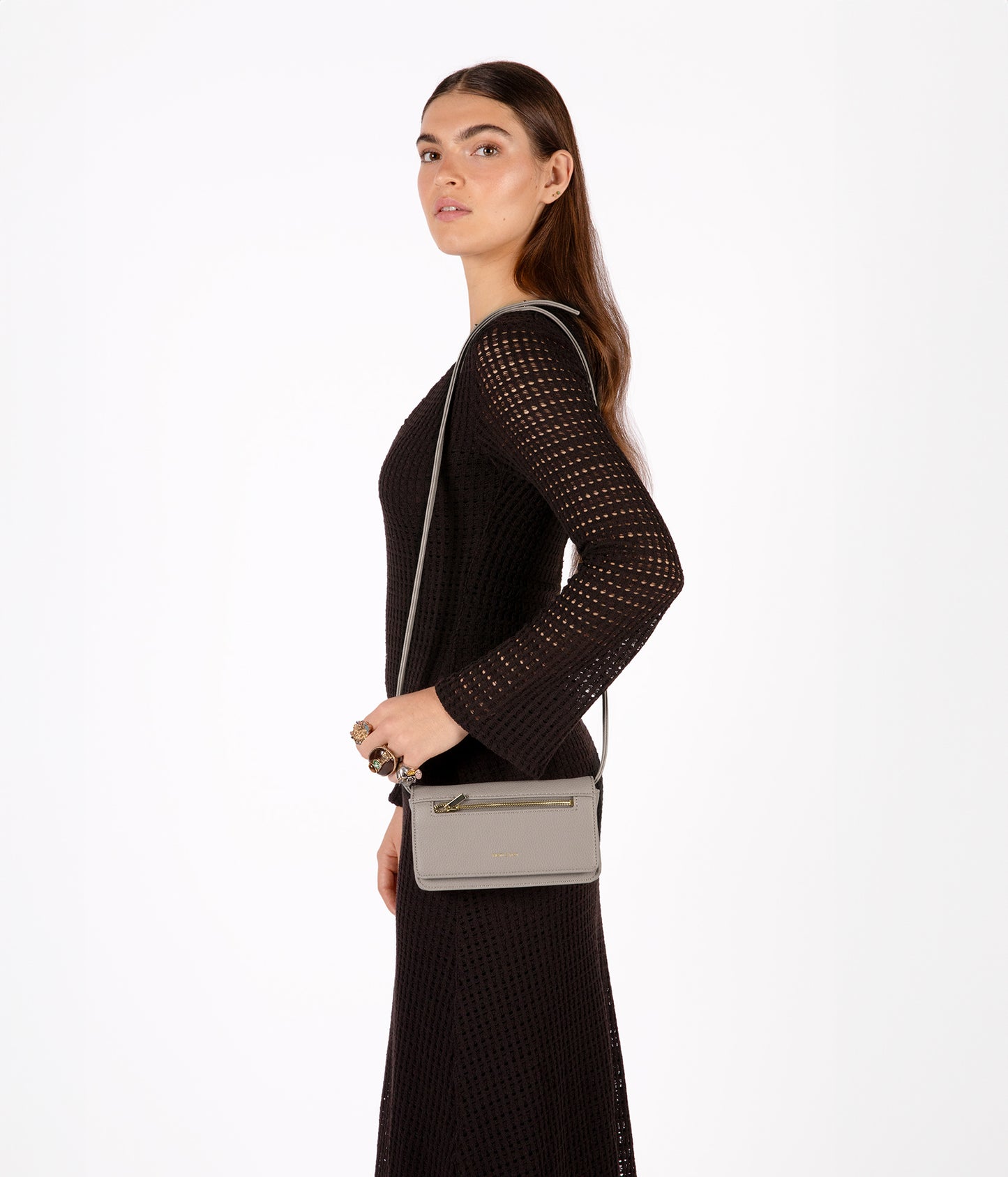 ERIN Vegan Crossbody Bag - Grain | Color: Fudge - variant::fudge