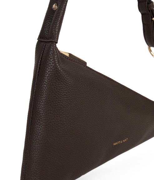 MATINA Vegan Shoulder Bag - Grain | Color: Fudge - variant::fudge