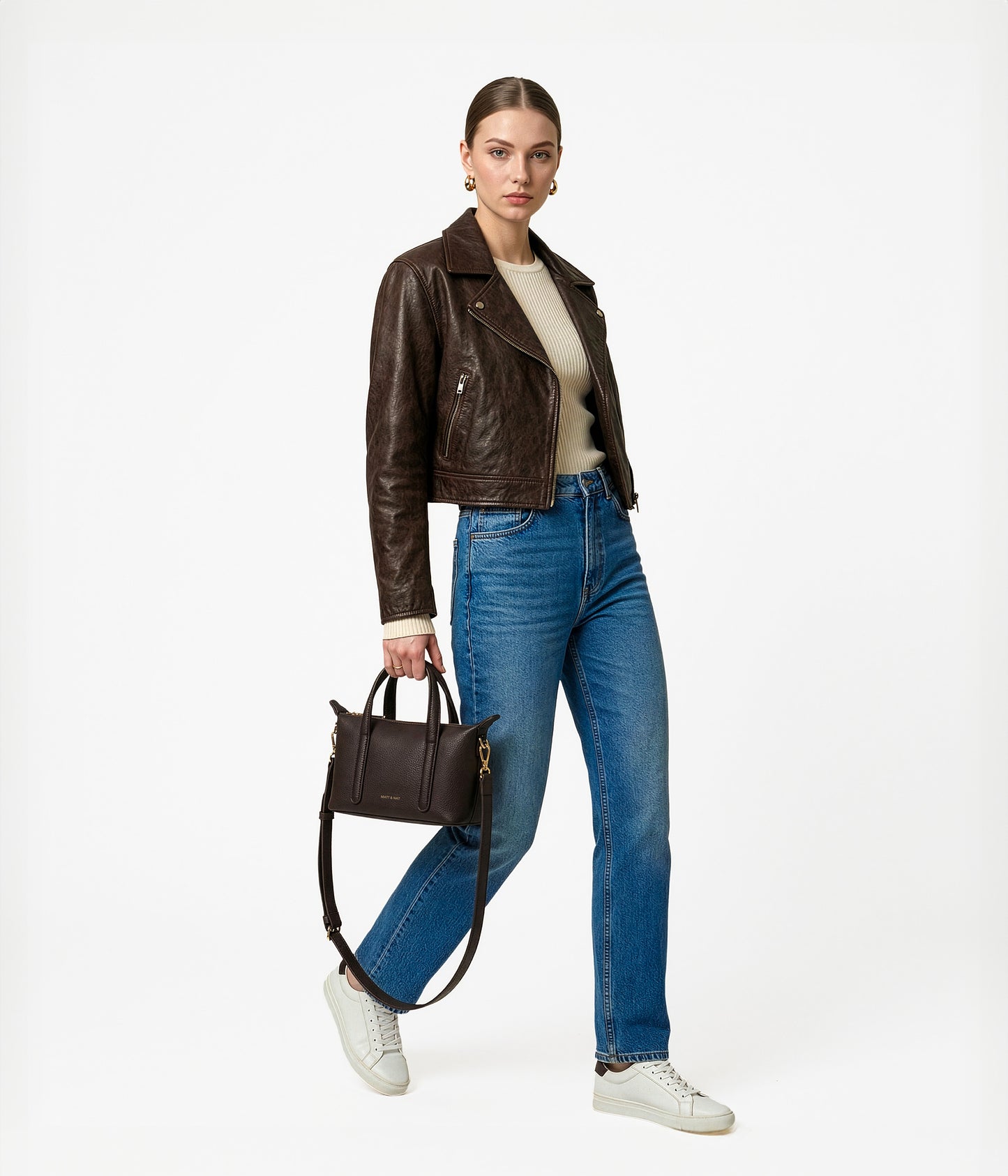 MOLA Vegan Crossbody Bag - Grain | Color: Fudge - variant::fudge