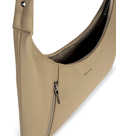 MORGAN Vegan Hobo Bag – Grain | Color: Almond - variant::almond