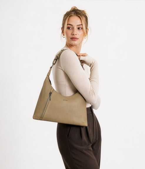 MORGAN Vegan Hobo Bag – Grain | Color: Fudge - variant::fudge