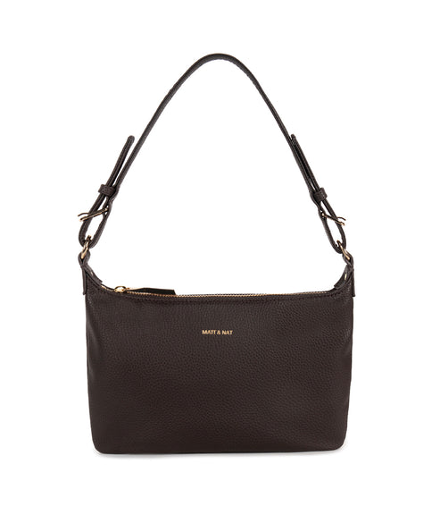 JINA Vegan Shoulder Bag - Grain | Color: Fudge - variant::fudge