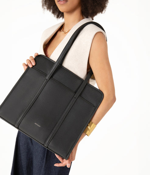 LUSIK Vegan Tote Bag – Grain | Color: Fudge - variant::fudge