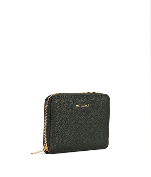 RUE Small Vegan Zip Wallet - Grain | Color: Rosemary - variant::rosemary
