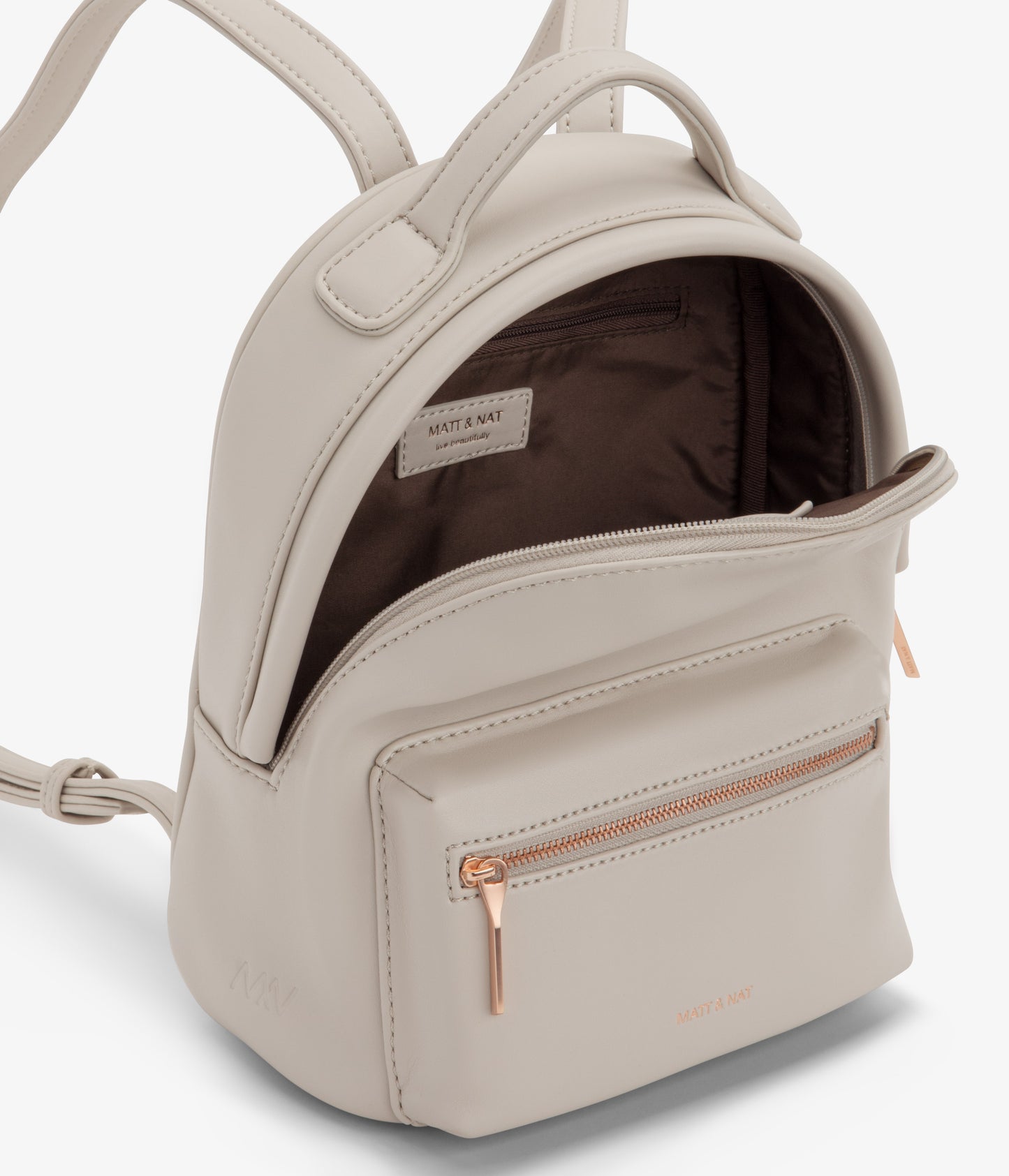 BALIMINI Vegan Mini Backpack - Loom | Color: Beige - variant::stone