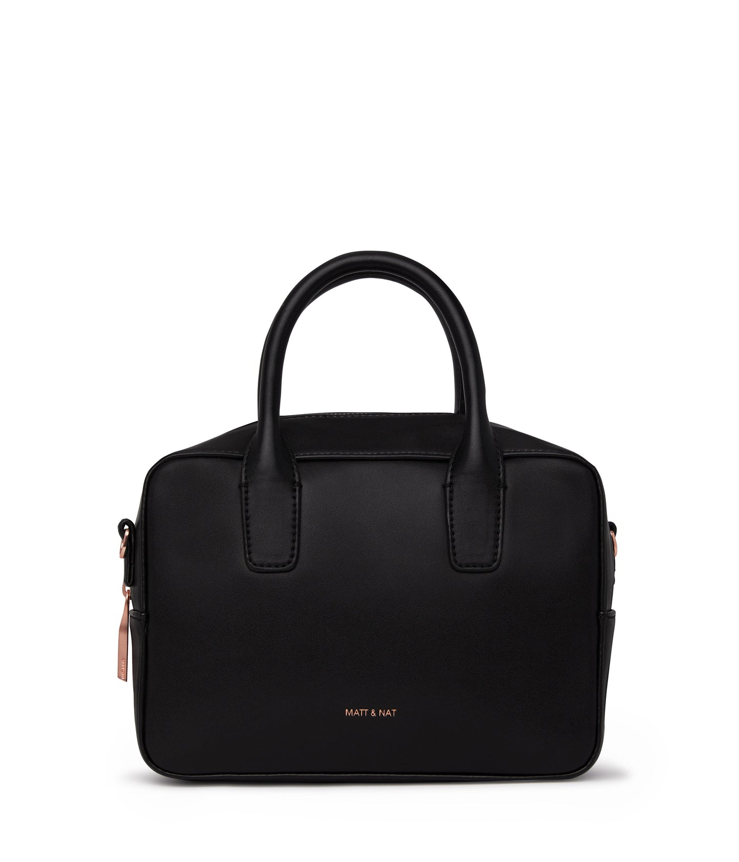 ARLIE Small Vegan Satchel - Loom | Color: Black - variant::black