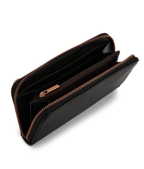 INVER Vegan Crossbody Wallet - Loom | Color: Black - variant::blackr