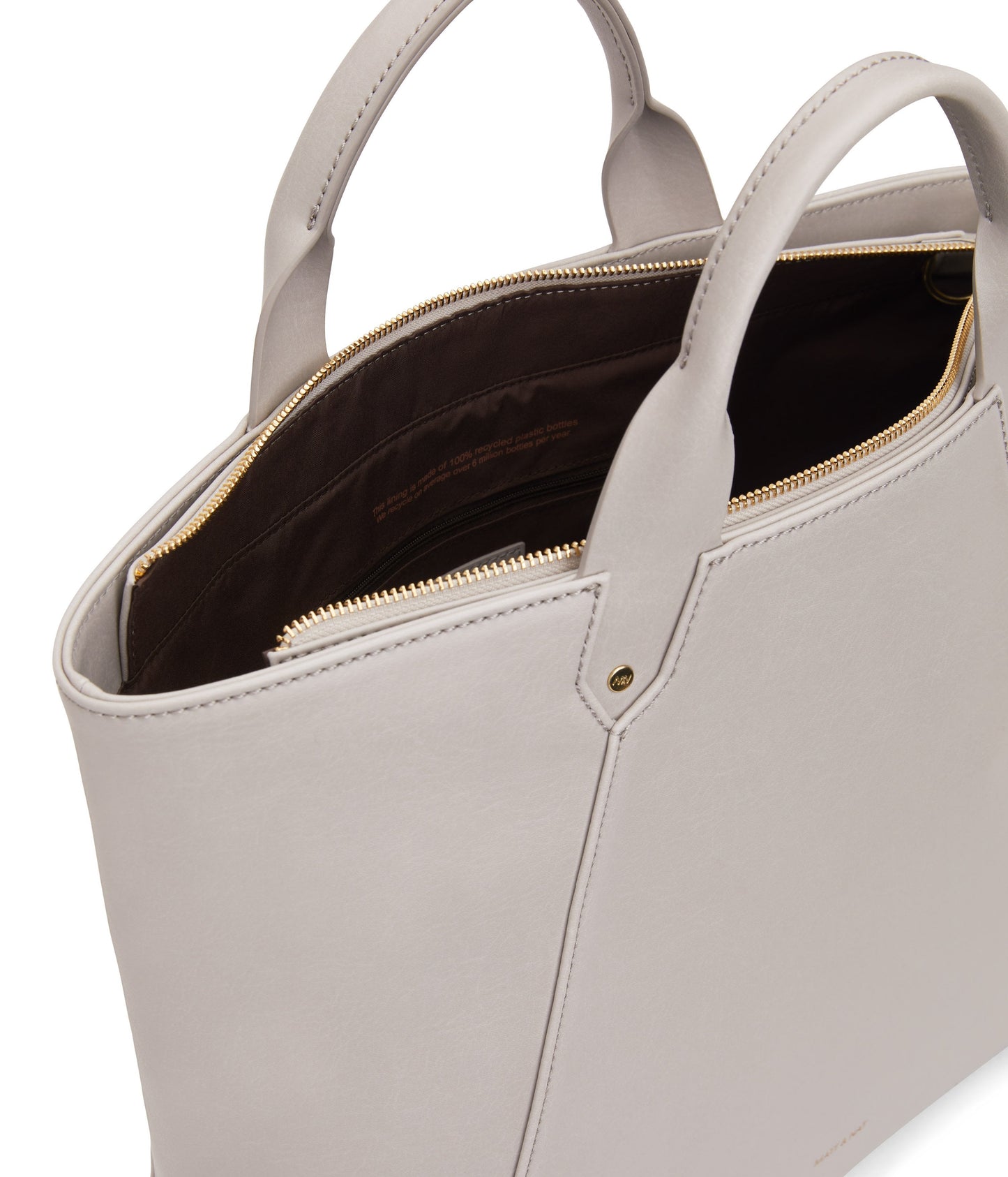 SELEN Large Vegan Tote Bag - Vintage | Color: Grey - variant::pearl