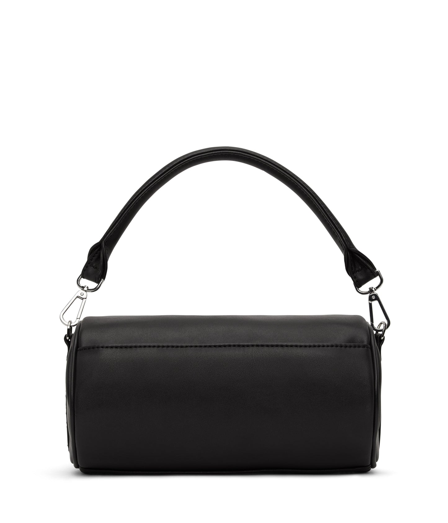 SEOUL Vegan Barrel Satchel - Loom | Color: Black - variant::blacks