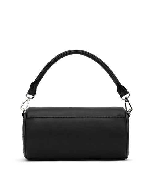 SEOUL Vegan Barrel Satchel - Loom | Color: Black - variant::blacks