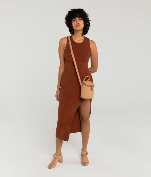 BRAVE MICRO Vegan Crossbody Bag - Purity | Color: Orange - variant::melon