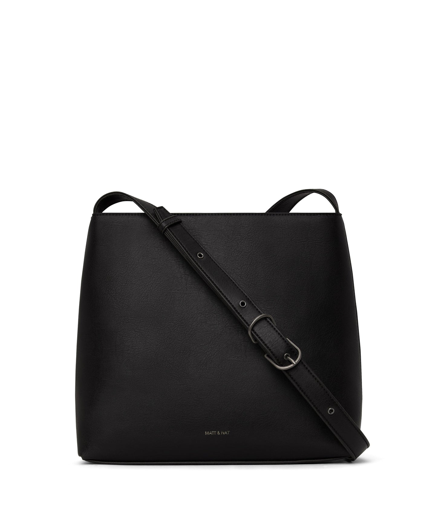 MINTYSM Small Vegan Messenger Bag - Vintage | Color: Black - variant::black