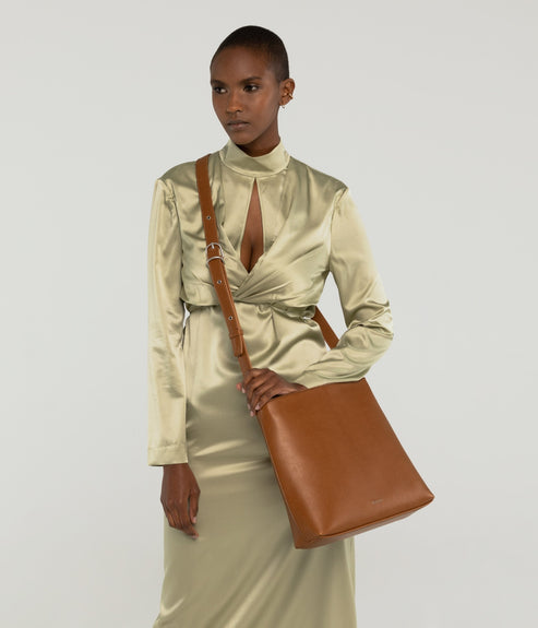 MINTYSM Small Vegan Messenger Bag - Vintage | Color: Black - variant::black