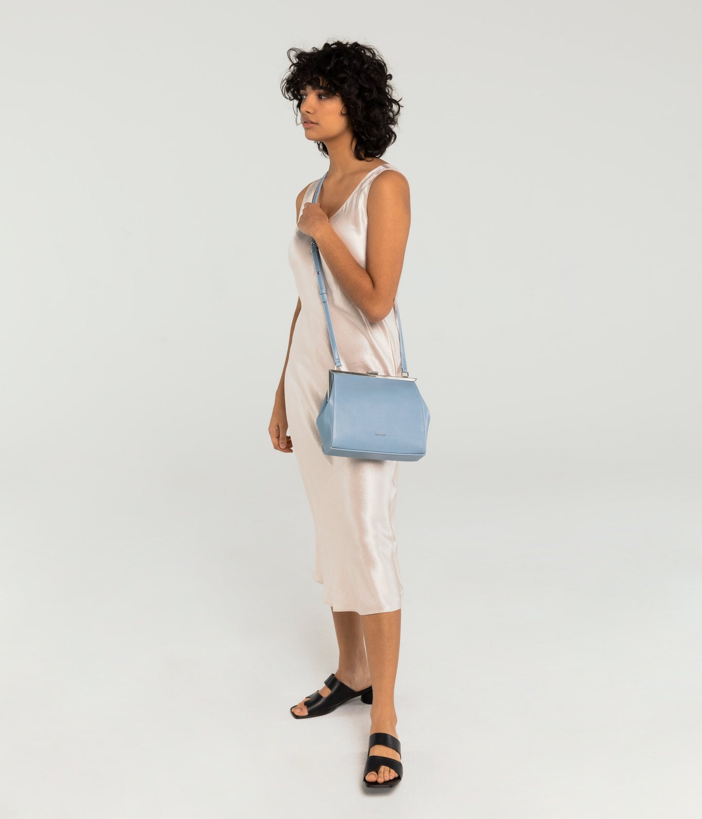 REIKA Vegan Frame Crossbody Bag - Vintage | Color: Blue - variant::breeze