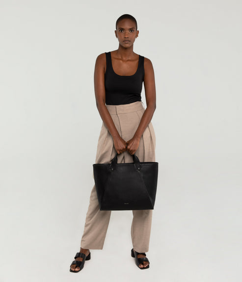 SELEN Large Vegan Tote Bag - Vintage | Color: Brown - variant::chili