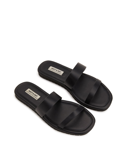 PIPPA Women's Vegan Strap Sandals | Color: Black - variant::black