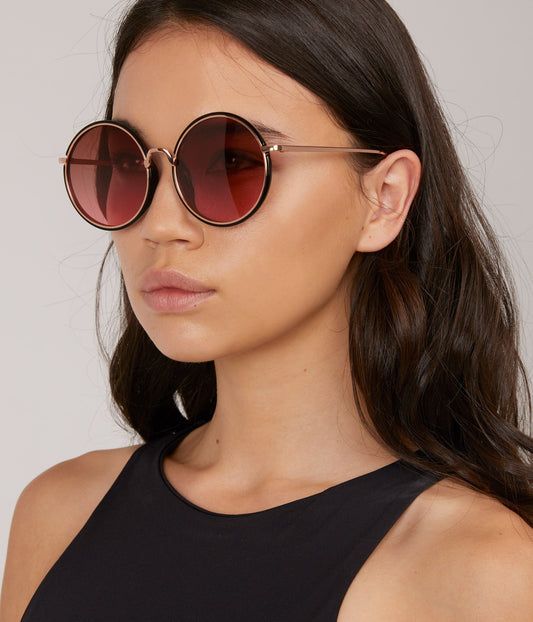 CADEL Black Round Sunglasses | Color: Black - variant::black