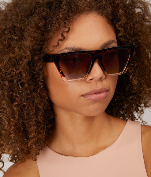 MYATT Leopard Retro Square Sunglasses | Color: Leopard - variant::leopard