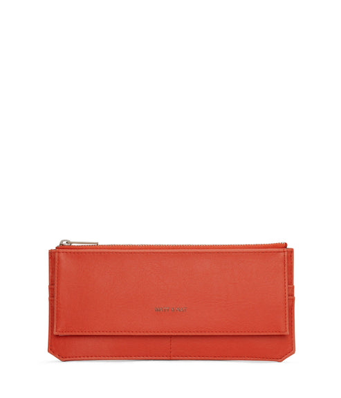 PERLA Vegan Flat Wallet - Vintage | Color: Red - variant::cardinal