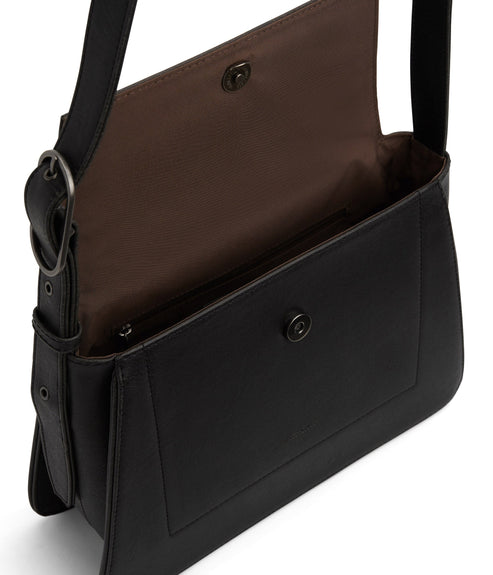 LEIA Vegan Shoulder Bag - Vintage | Color: Black - variant::black