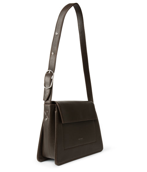 LEIA Vegan Shoulder Bag - Vintage | Color: Brown - variant::espresso