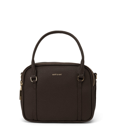 SABBI Small Vegan Satchel - Purity | Color: Brown - variant::truffle