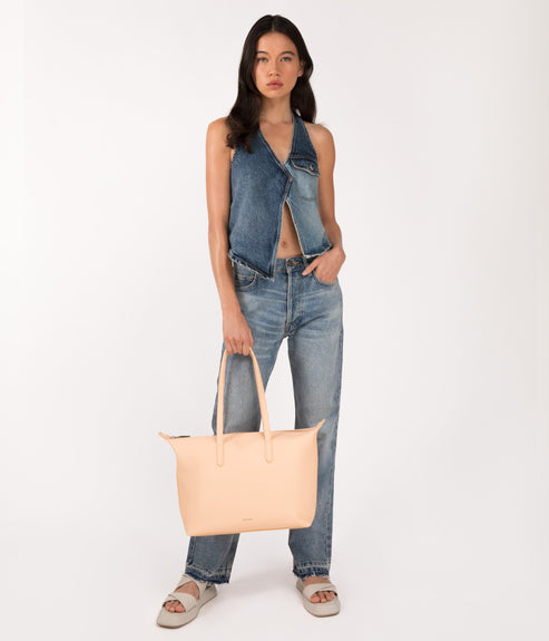 ABBI Vegan Tote Bag - Purity | Color: Pink - variant::doll