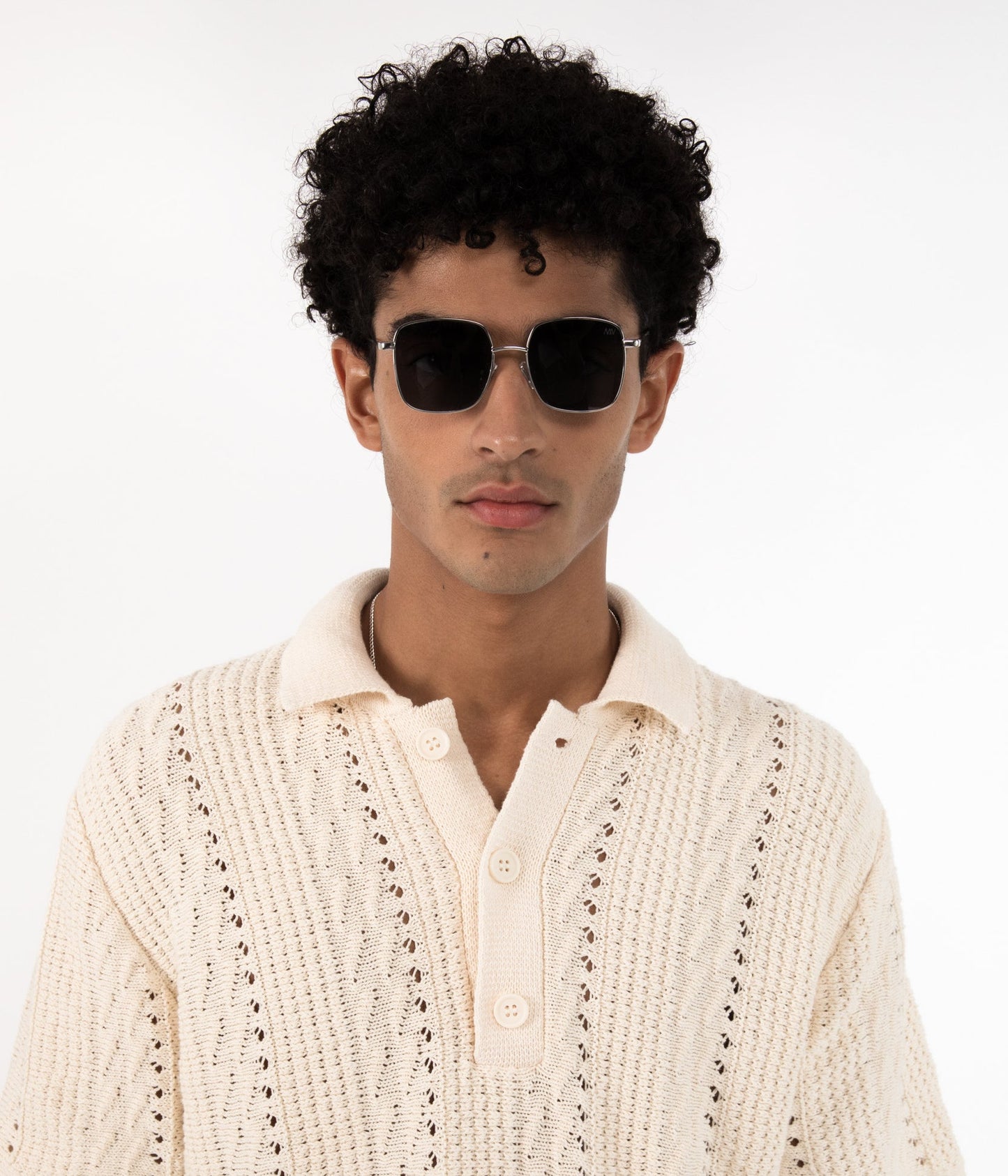 KAYASM Small Square Sunglasses | Color: Grey - variant::silver