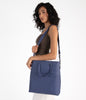 LENNIE Vegan Tote Bag - Grain | Color: Blue - variant::blueberry