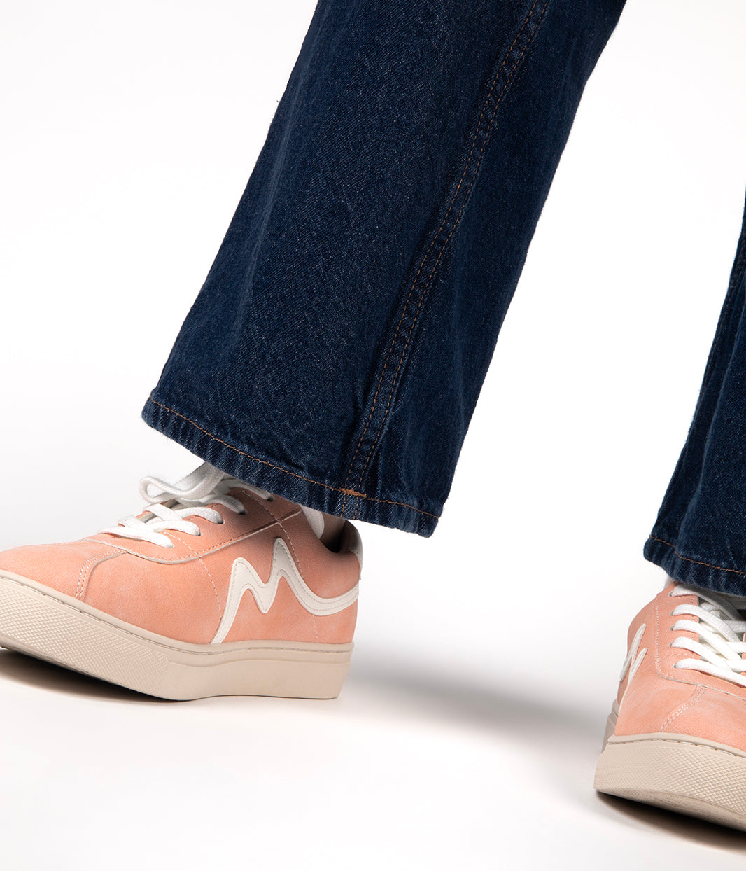 EIRA Women's Vegan Sneakers | Color: Peach - variant::peach