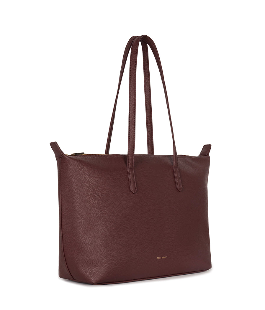 ABBI Vegan Tote Bag - Grain | Color: Cherry - variant::cherry
