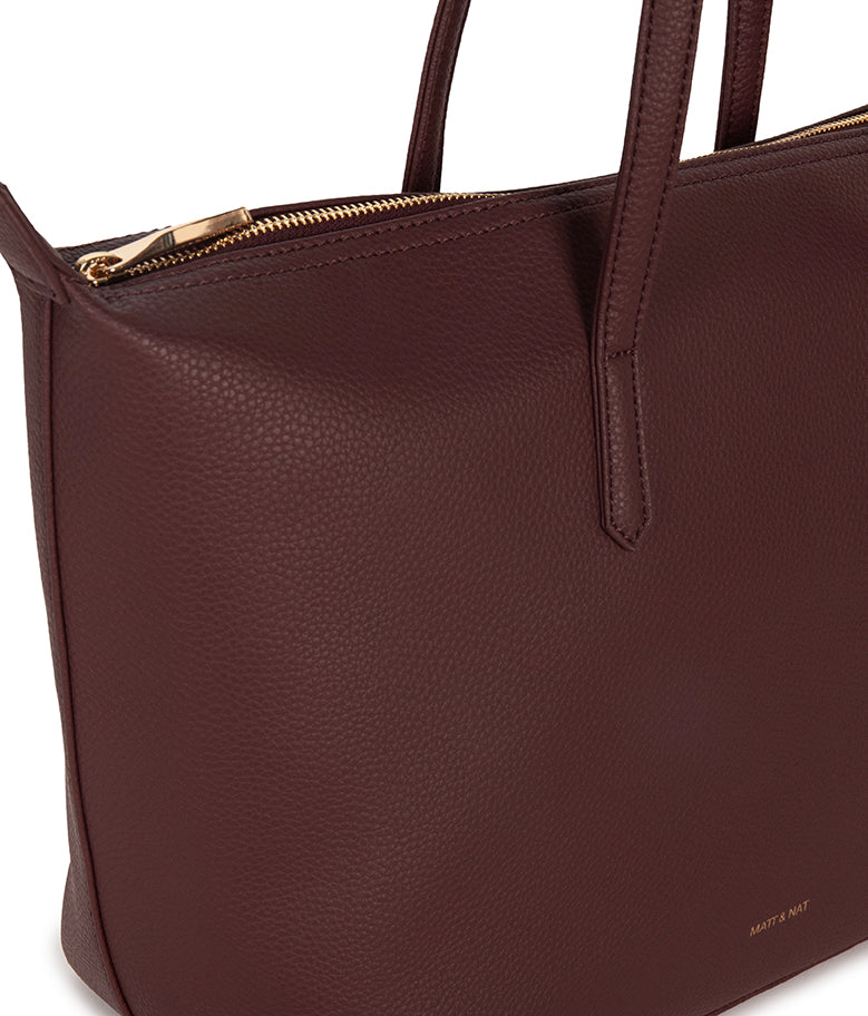 ABBI Vegan Tote Bag - Grain | Color: Cherry - variant::cherry