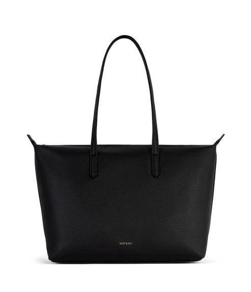ABBI Vegan Tote Bag - Grain | Color: Black - variant::black